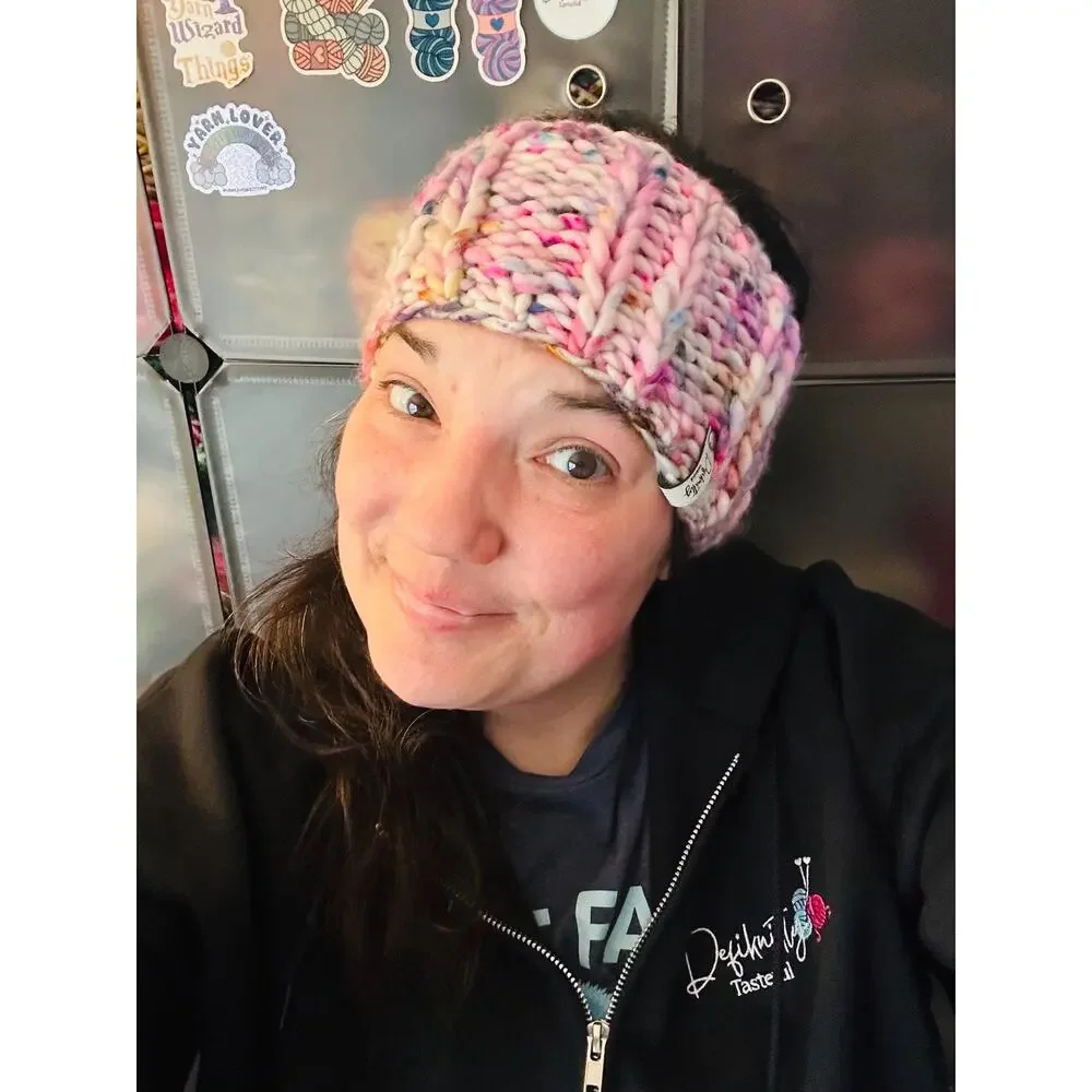 Hand Knit Merino Wool Headband: Scrappy Knit Earwarmer